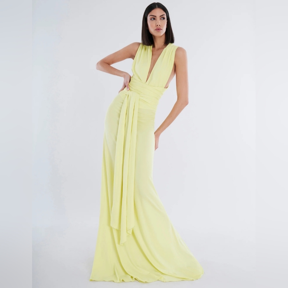 BCBGMAXAZRIA SM Maxi Dress - Iris Yellow
